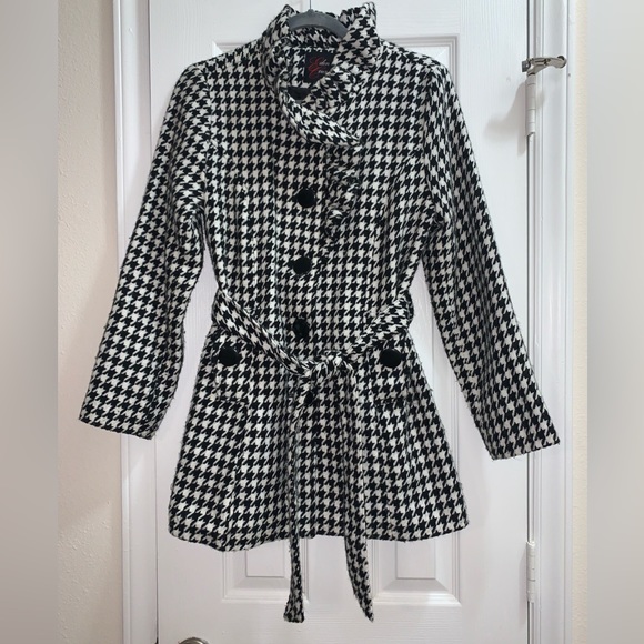 Houndstooth Pea Coat - Picture 1 of 6